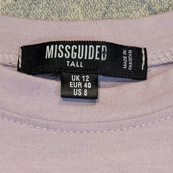 MissGuided Women's Short  Sleeve Pink Sunset T-Shirt NWOT Size Tall US-8 - Picture 2 of 6